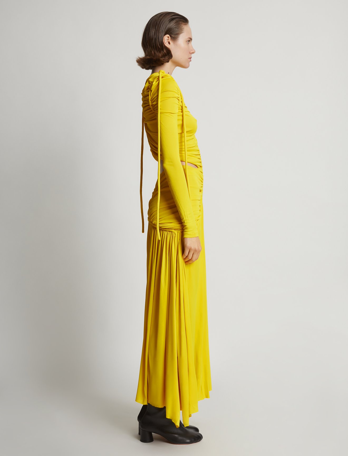 Viscose Jersey Cinched Cut Out Dress #1
