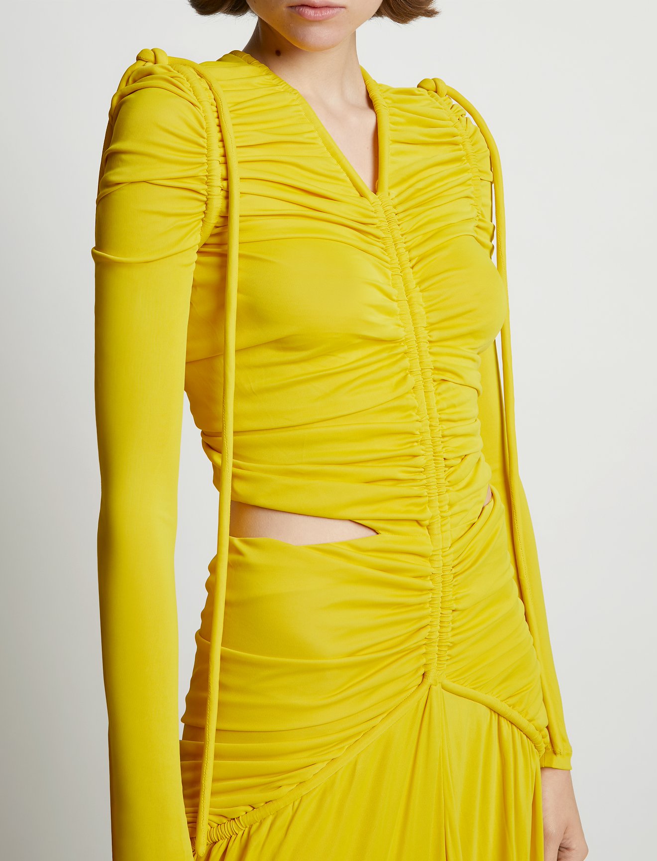 Viscose Jersey Cinched Cut Out Dress #6