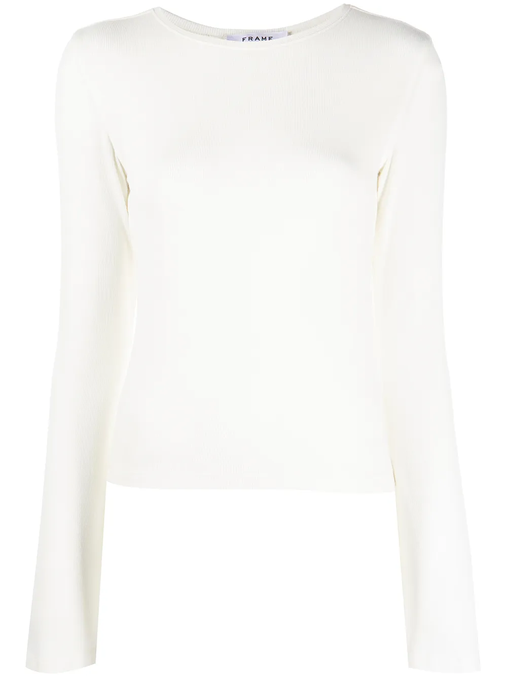 

FRAME ribbed bell-sleeve top - White