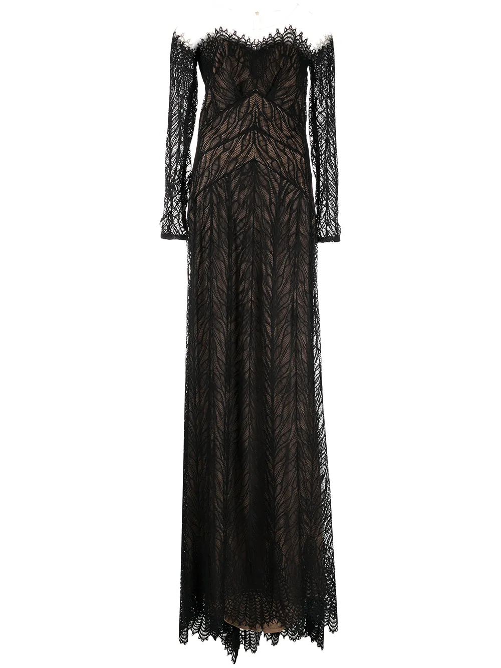 

Tadashi Shoji Marvin-Illusion lace gown - Black