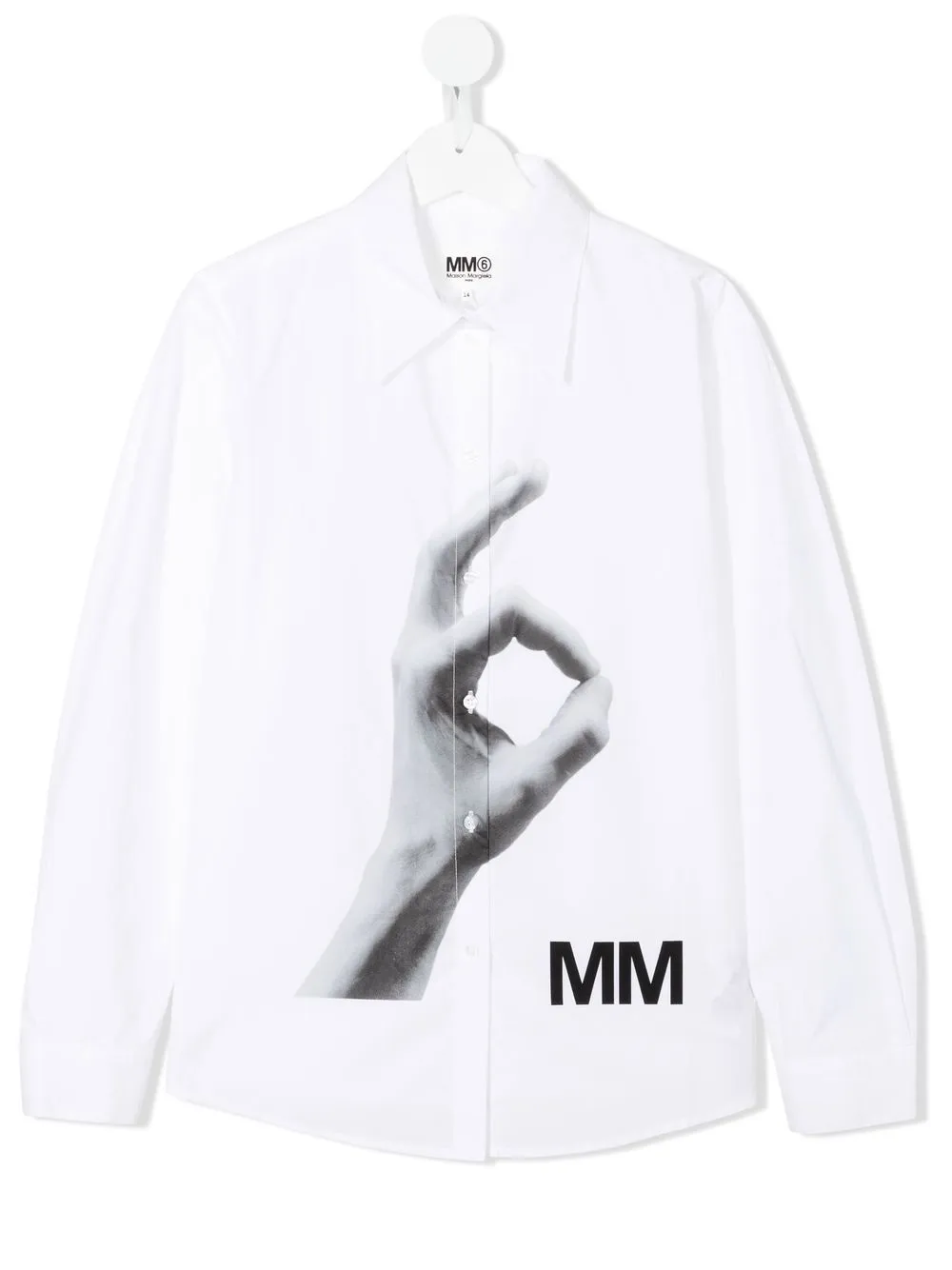 

MM6 Maison Margiela Kids playera con estampado gráfico - Blanco