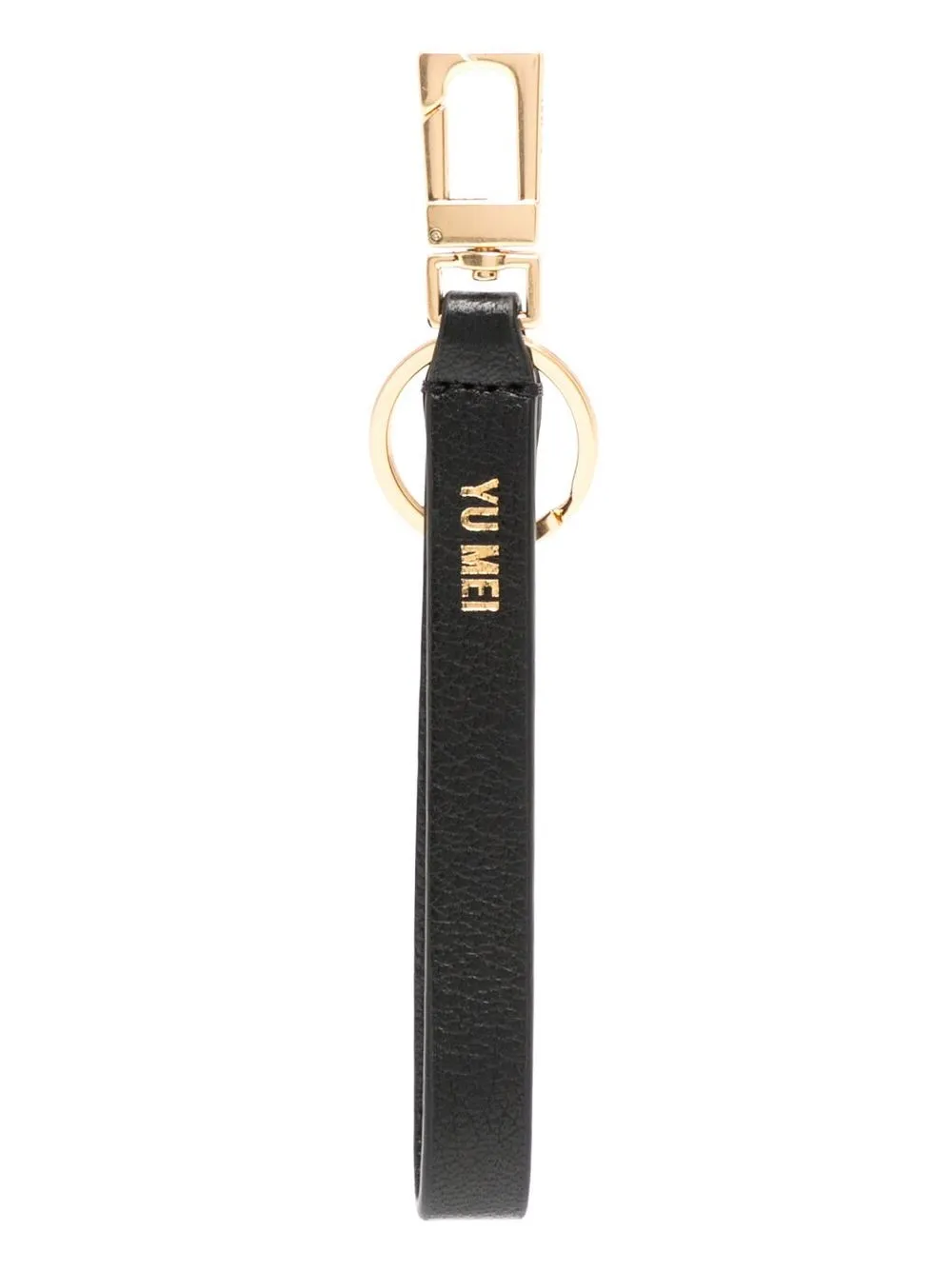 

Yu Mei logo-detail leather keyring - Black