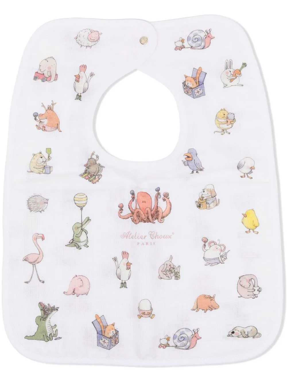 

Atelier Choux Bébé Choux printed bib - White