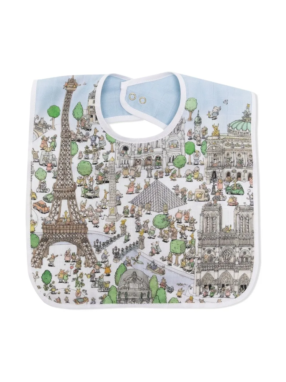 

Atelier Choux Large Paris reversible bib - Multicolour