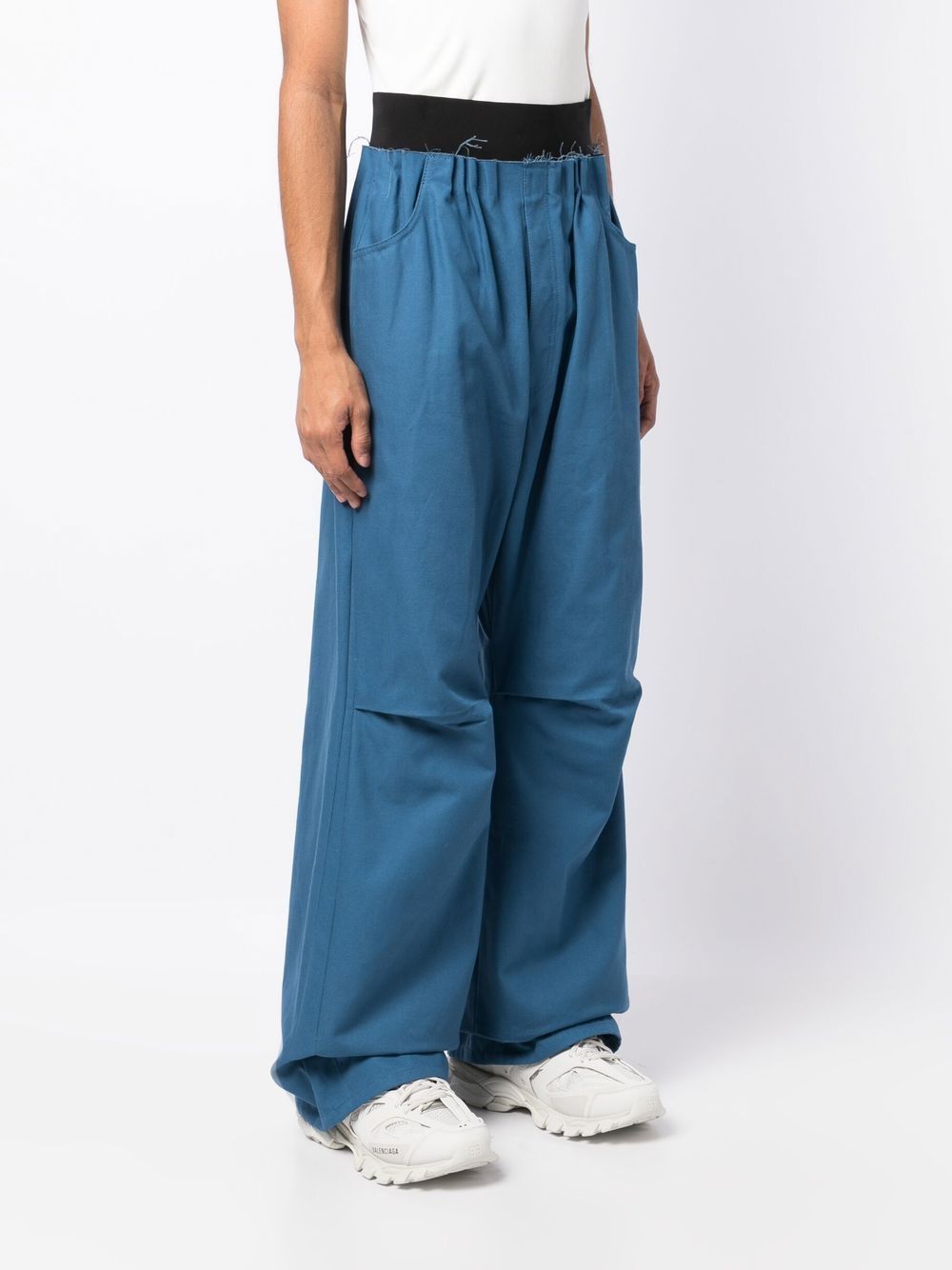 Raf Simons gathered-waist wide-leg Trousers - Farfetch