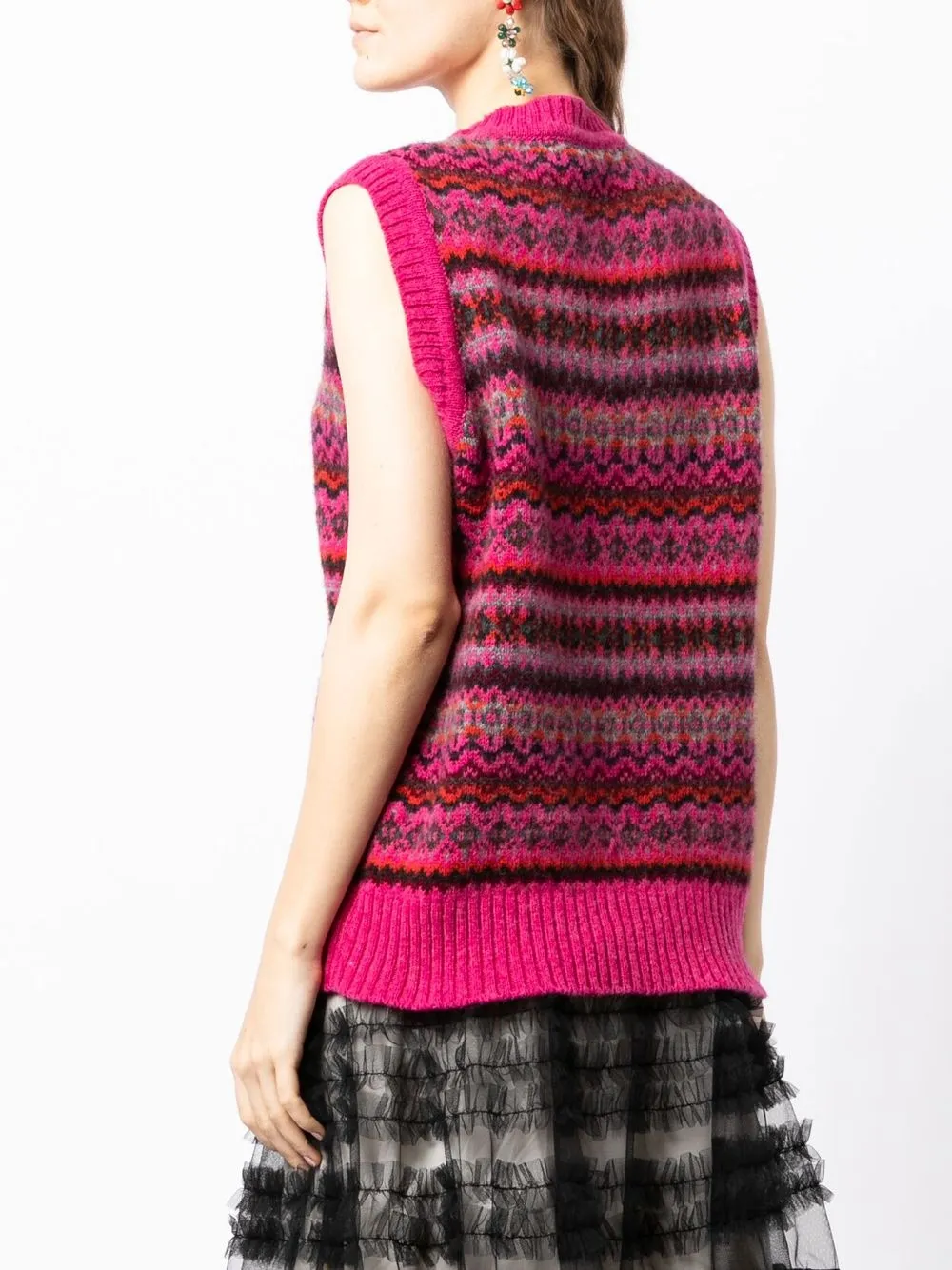 Shop Molly Goddard Wool Sweater Vest In Rosa