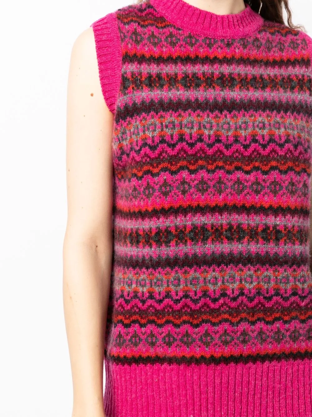 Shop Molly Goddard Wool Sweater Vest In Rosa