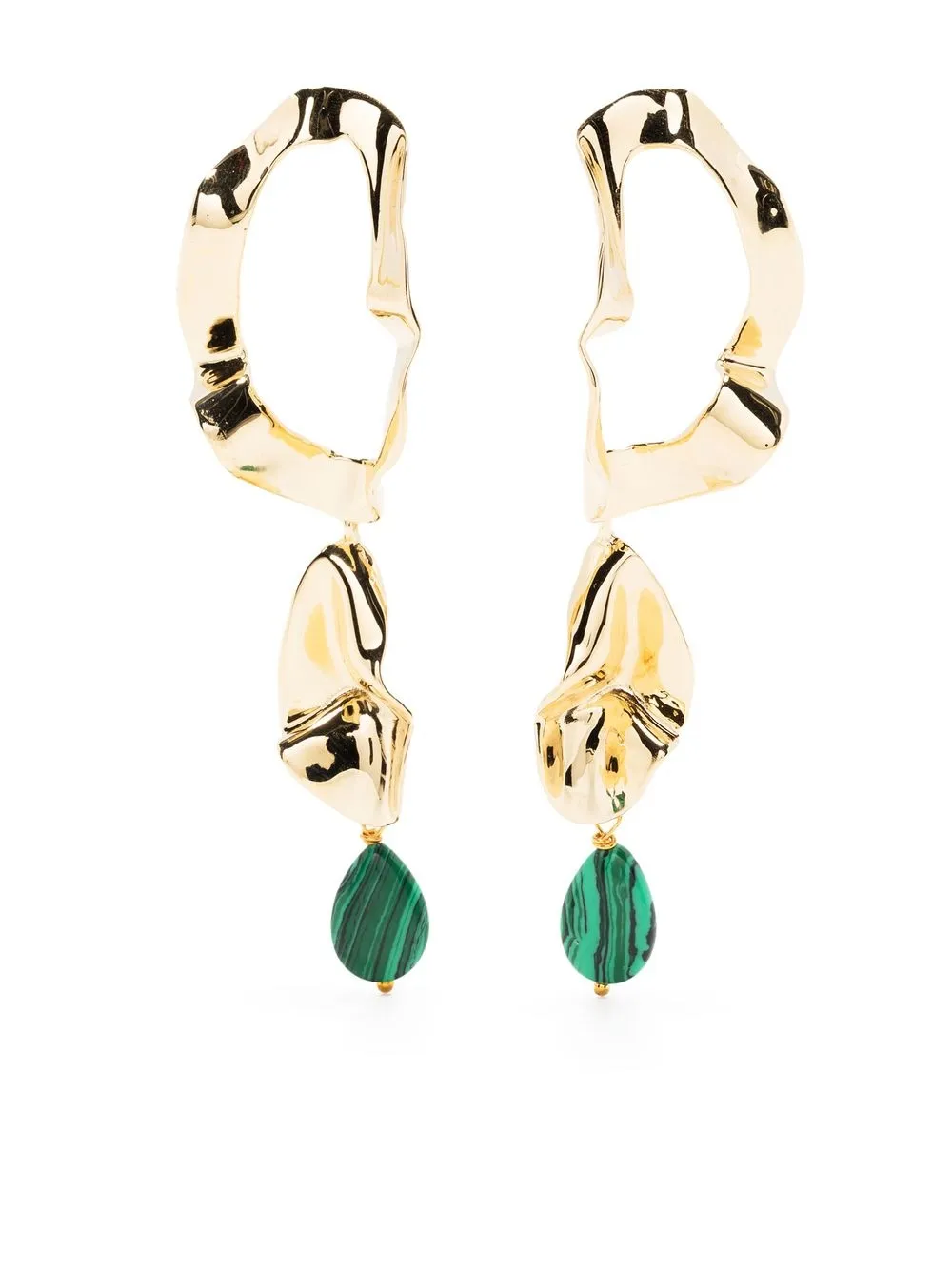 

Sterling King Inside Out drop earrings - Gold