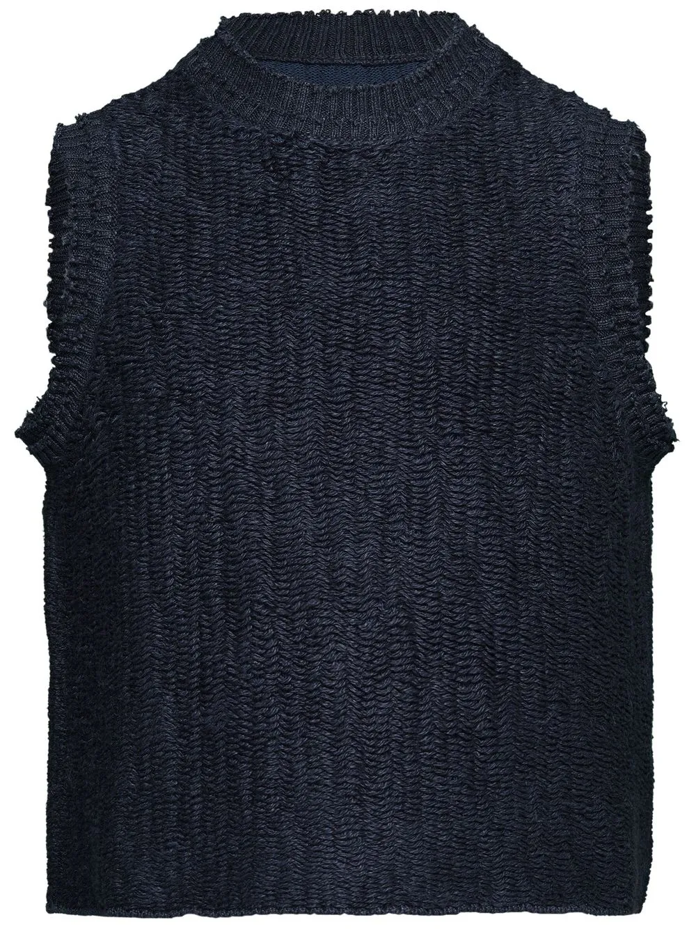 

Maison Margiela textured sleeveless knitted top - Blue