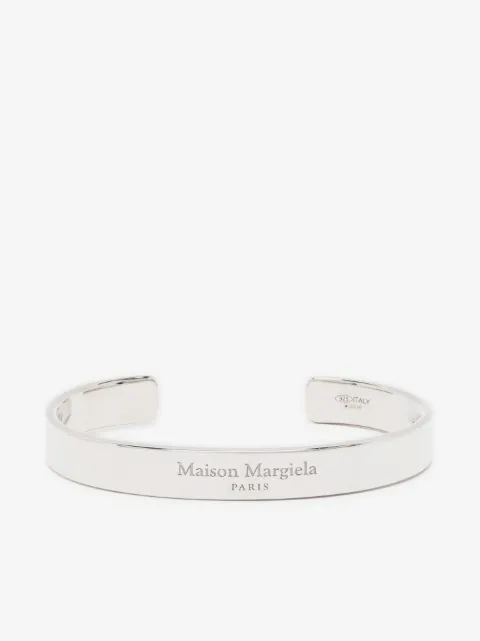 Maison Margiela logo-engraved cuff bracelet