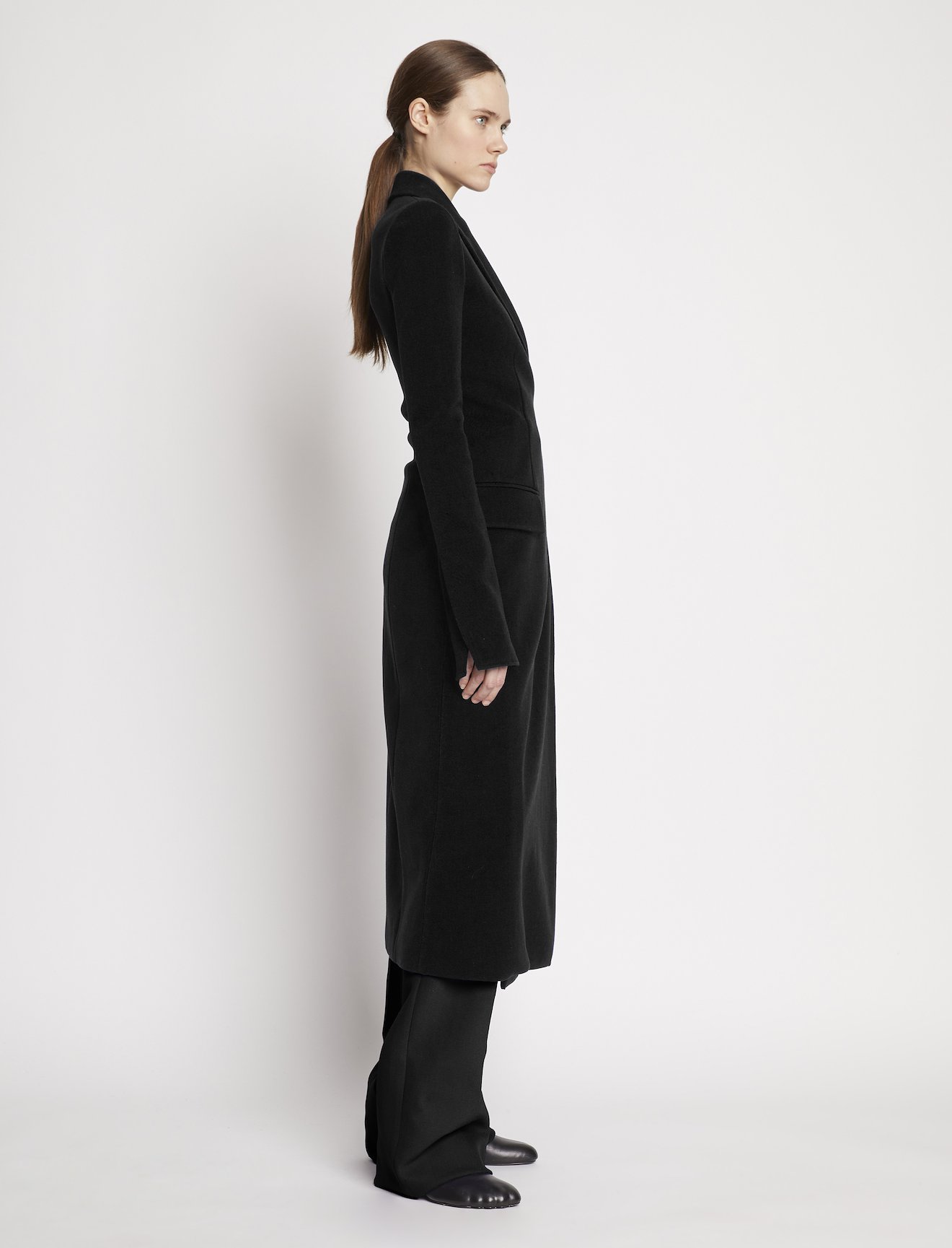 Bi-Stretch Crepe Wrap Coat #1