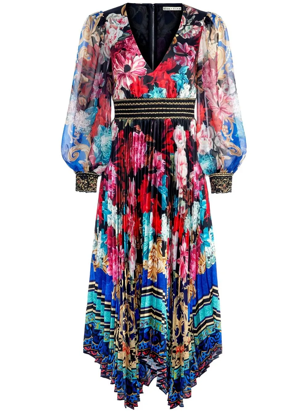 

alice + olivia Ethel floral-print dress - Multicolour