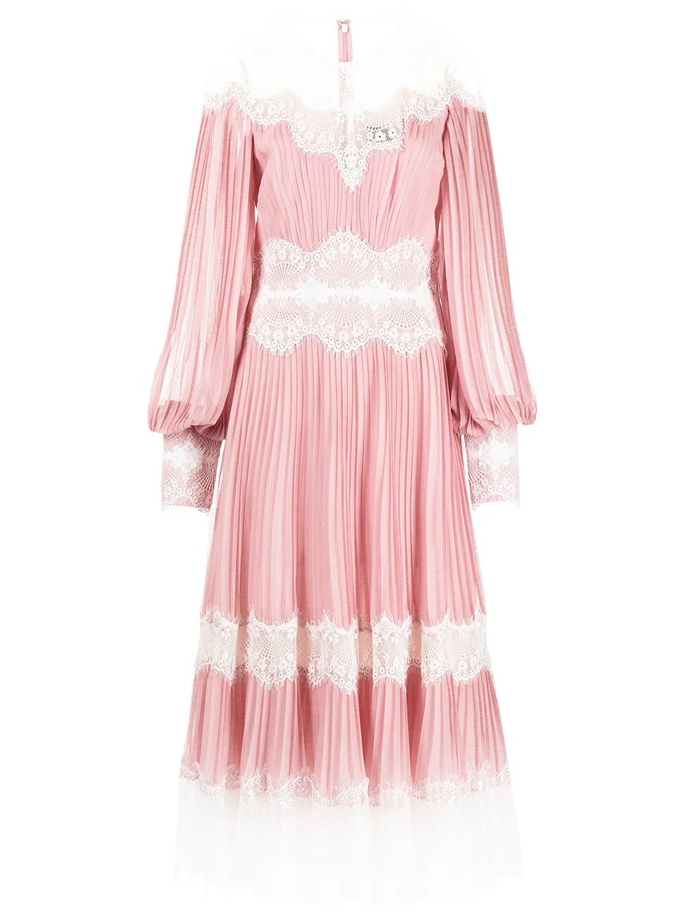 

Tadashi Shoji vestido midi con detalle de encaje - Rosado