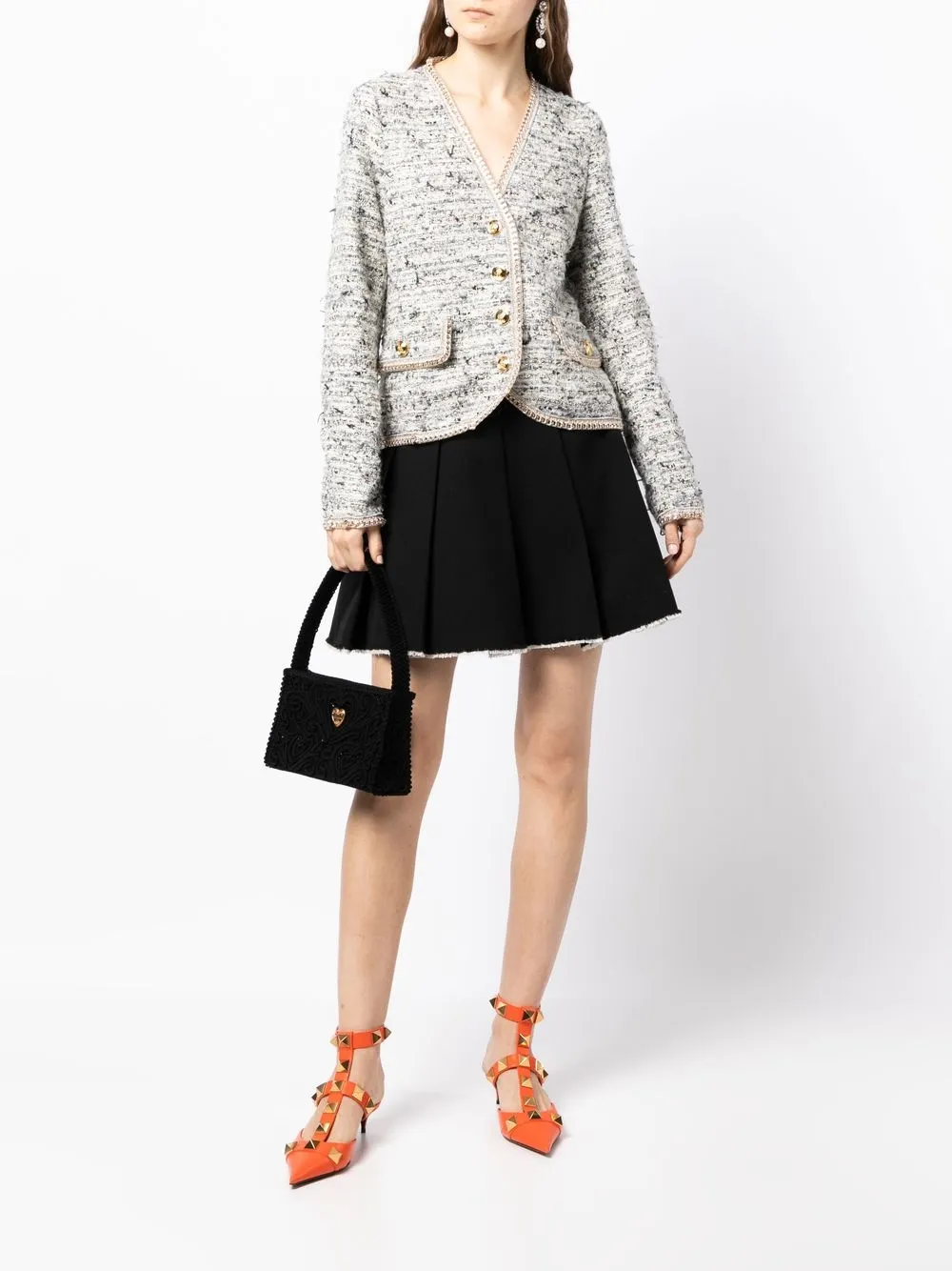 Giambattista Valli Jack met enkele rij knopen - Blauw