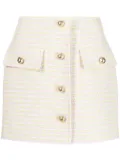 pushBUTTON button-up mini skirt - Pink