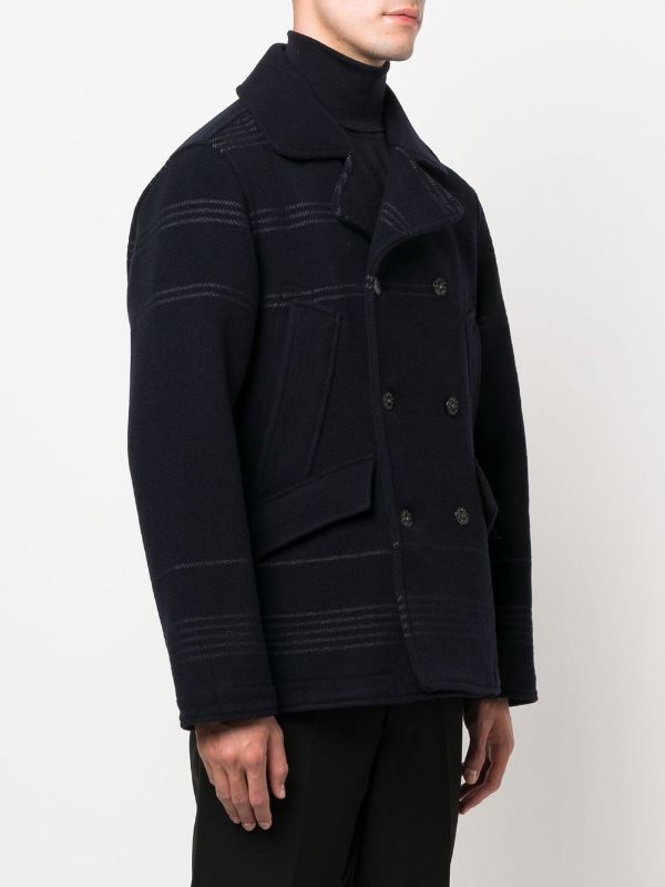 Stone Island Compass Badge double breasted Coat   Farfetch