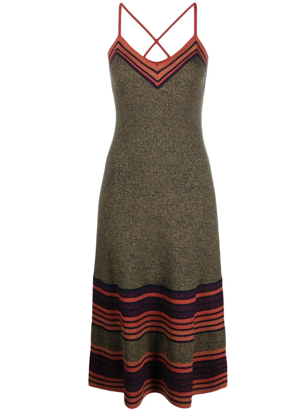 

Wales Bonner V-neck knitted dress - Green