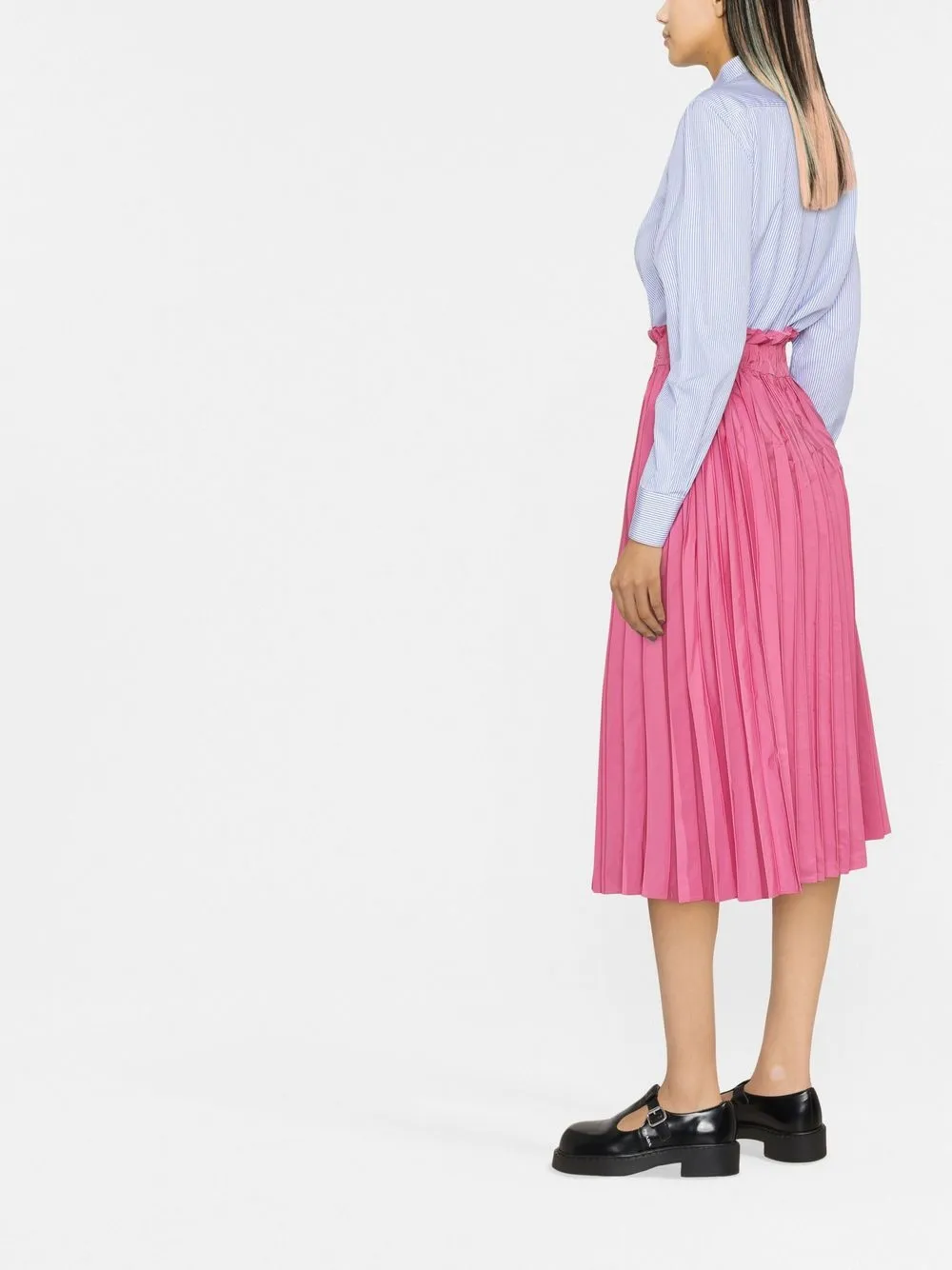  Red Valentino Pleated Midi Skirt - Pink 