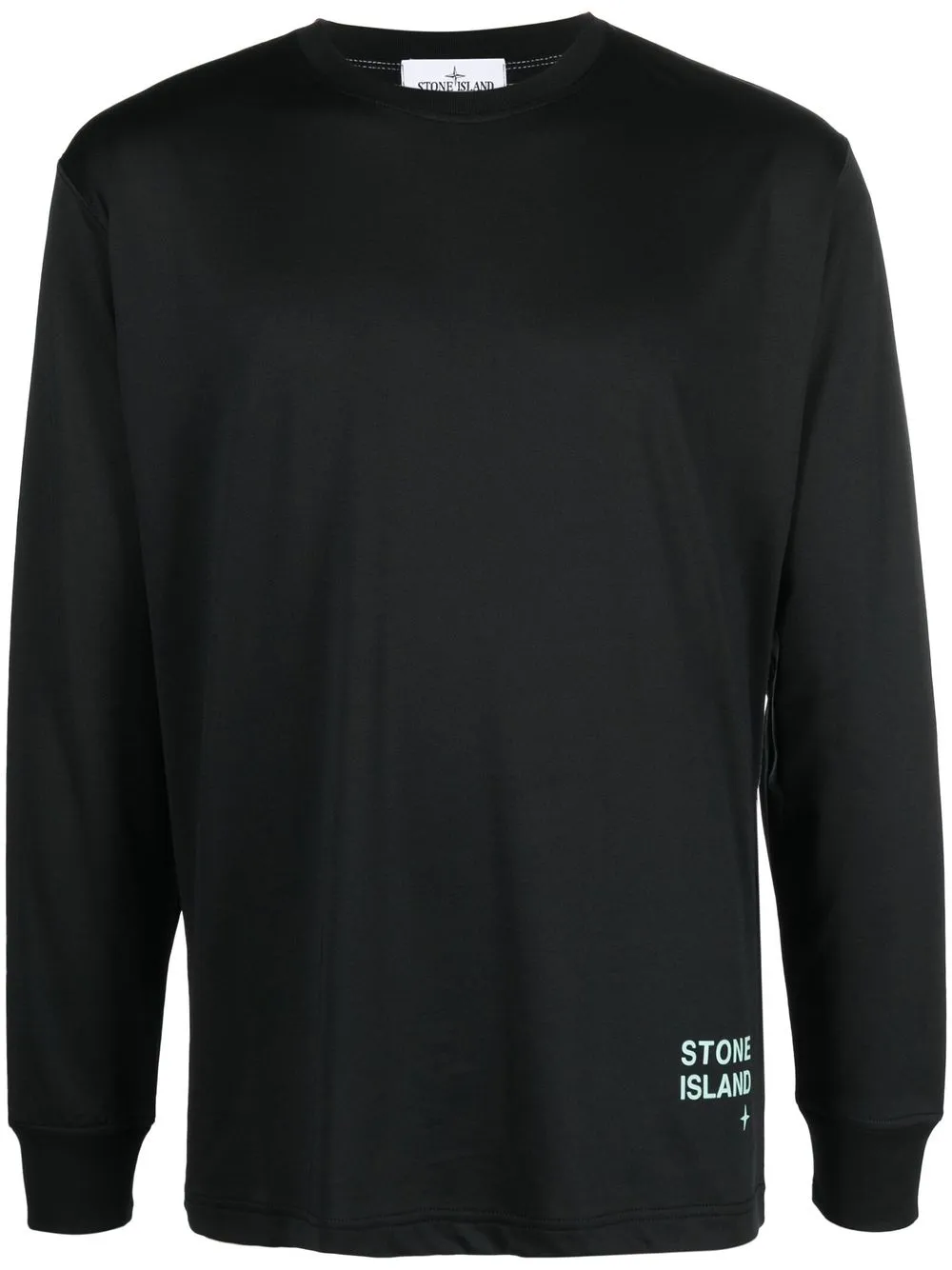 

Stone Island logo-print long-sleeved T-shirt - Black