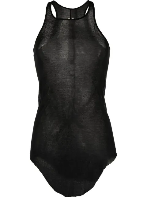 Rick Owens raw-cut hem tank top