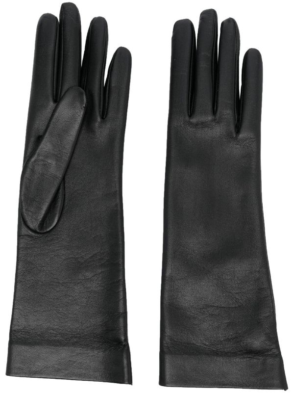 Pre-owned Louis Vuitton Leather Gloves In Black