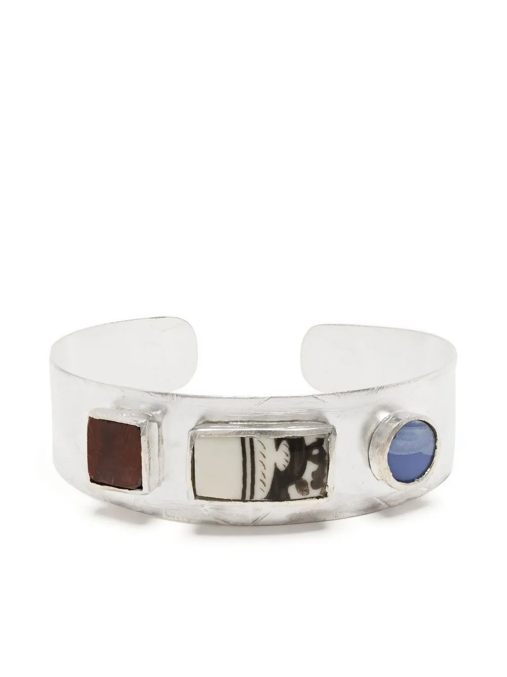 

Nick Fouquet brazalete con logo grabado - Plateado