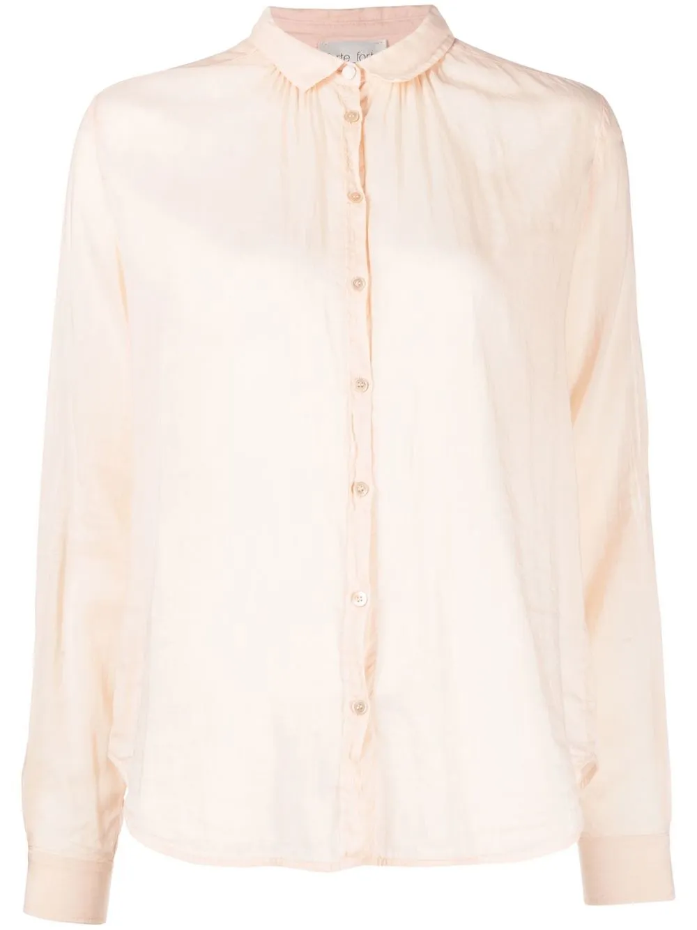 

Forte Forte pleat-detail long-sleeved shirt - Pink