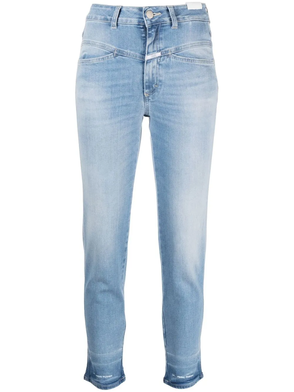 

Closed high-waisted cropped jeans - Blue