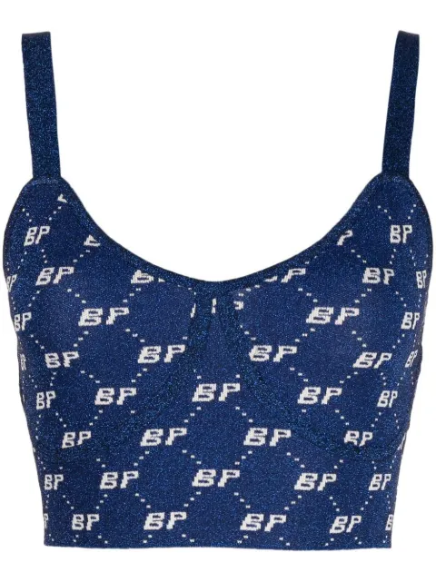 Baum Und Pferdgarten intarsia-knit logo cropped vest