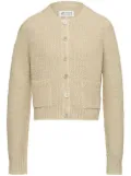 Maison Margiela basket-weave round-neck cardigan - Neutrals