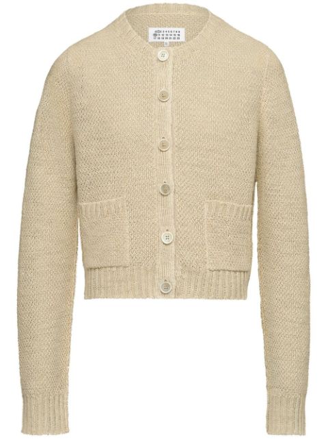 Maison Margiela basket-weave round-neck cardigan Women