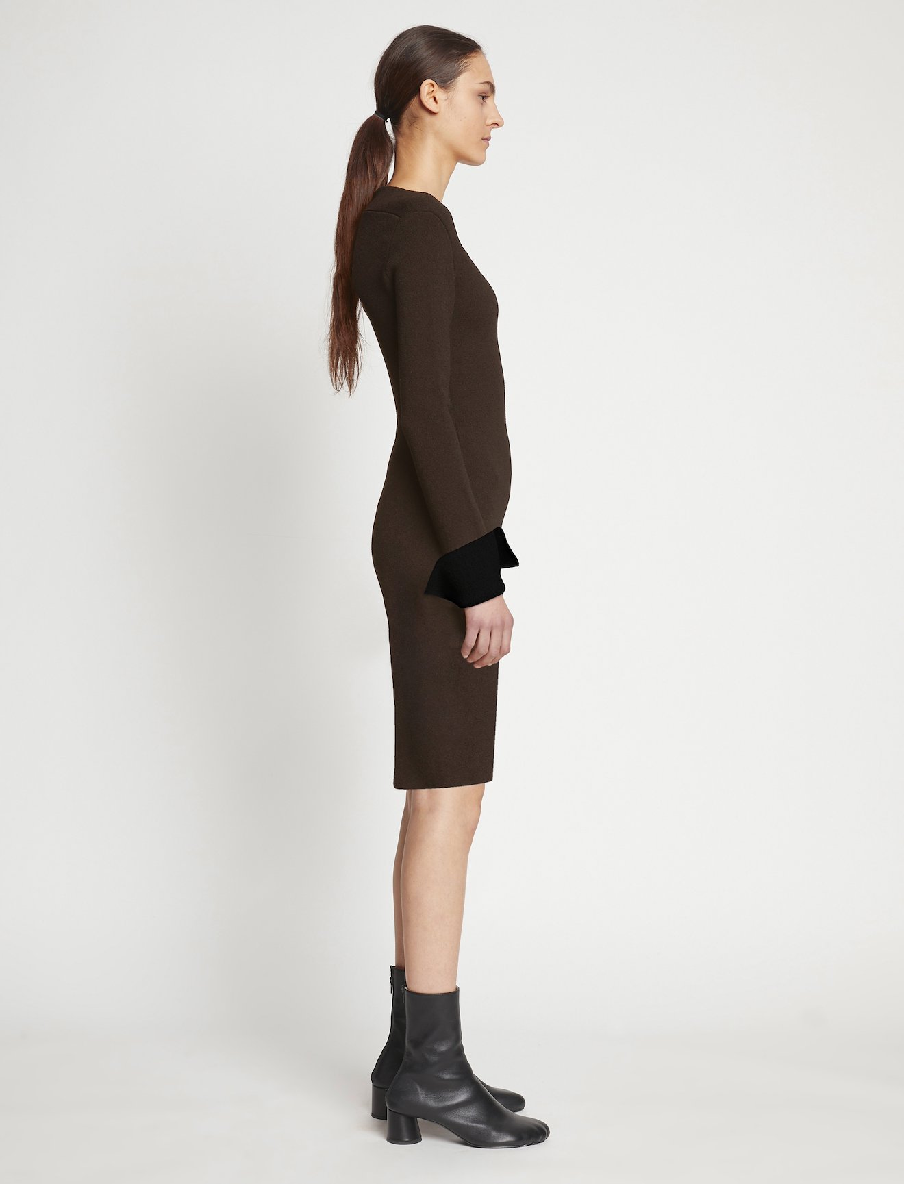 Textured Viscose Knit Sweater Dress #1