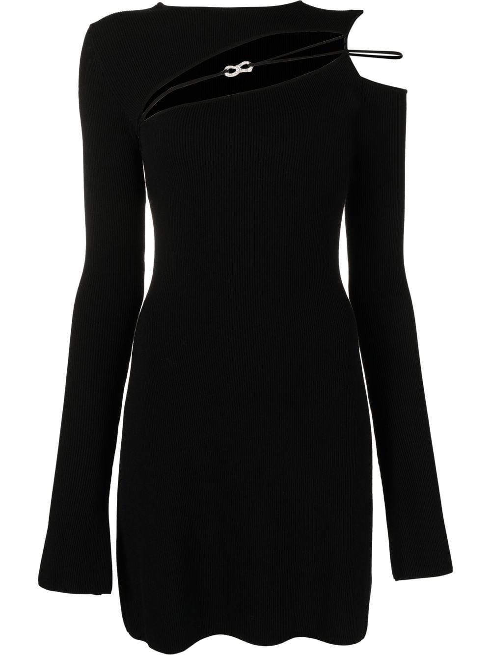 Mach & Mach Cut-out Mini Dress In Black