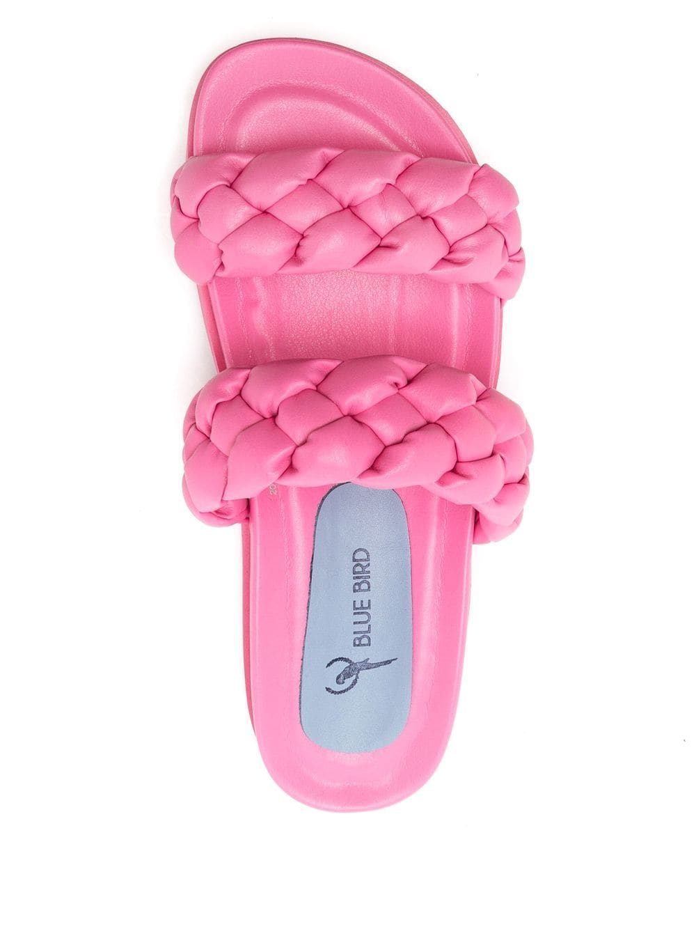 Shop Blue Bird Shoes Braided-strap Faux-leather Sandals In Pink