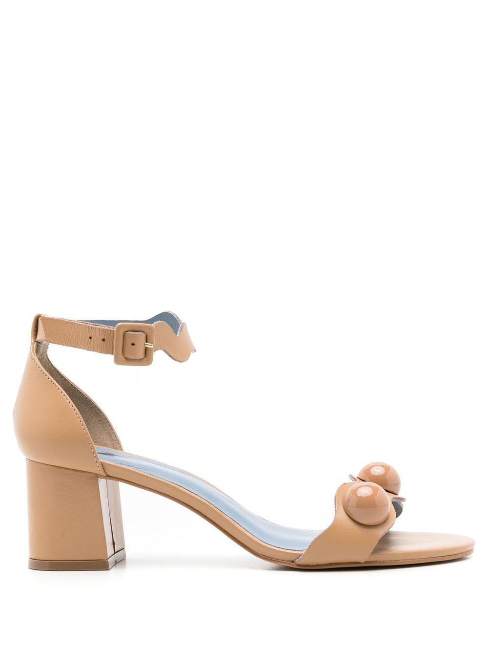 Blue Bird Shoes Mid-block Heel Single Strap Sandals In Brown