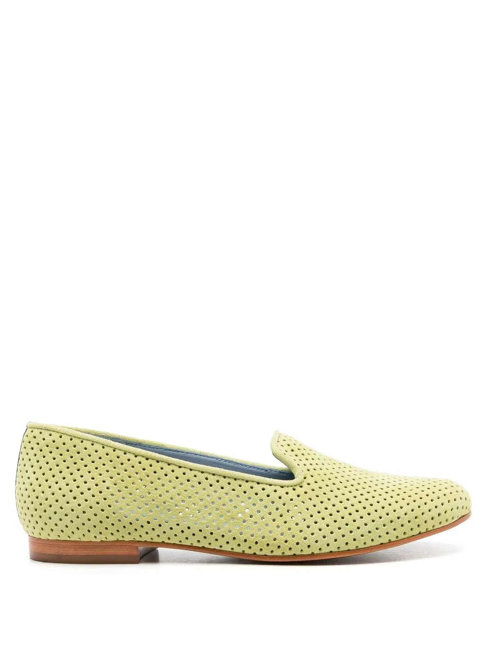 

Blue Bird Shoes perforated suede loafers - Green