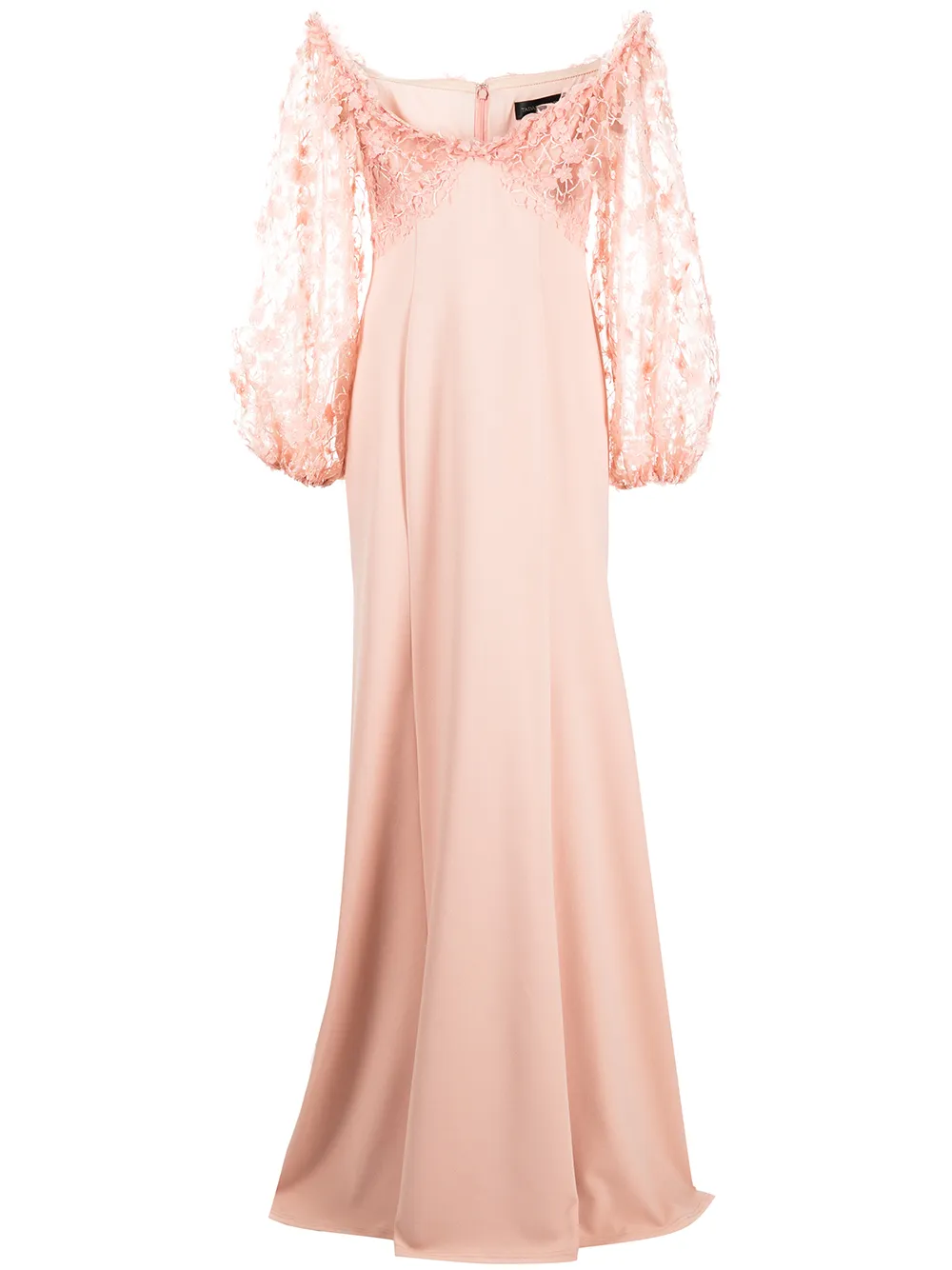 

Tadashi Shoji appliqué-detail off-shoulder gown - Pink