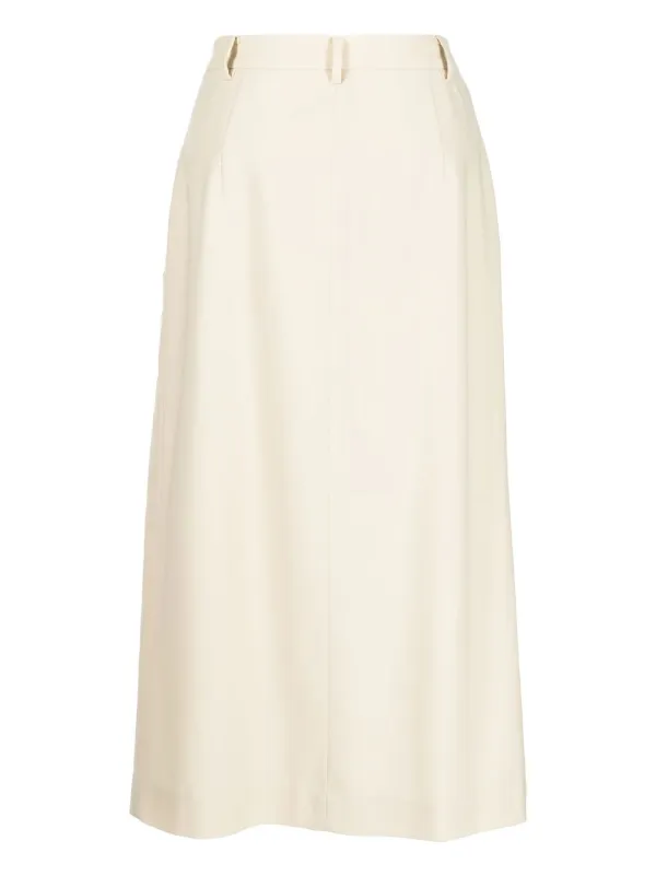 Cream high 2024 waisted midi skirt