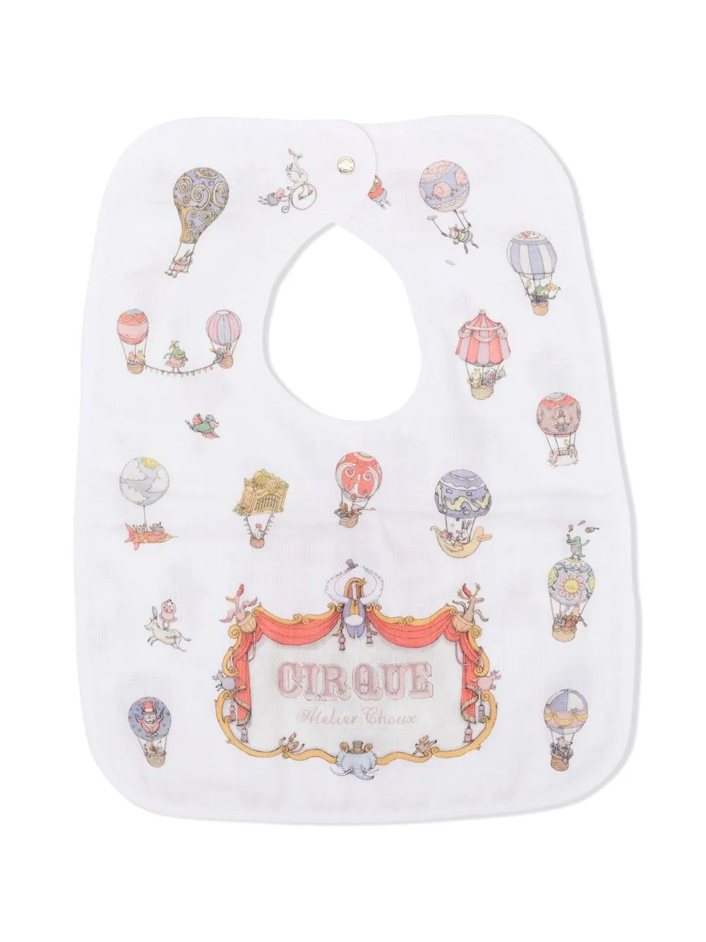 

Atelier Choux balloon graphic-print bib - White