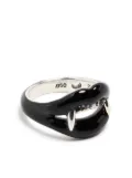 Yohji Yamamoto Vampire Fang silver-plated ring - Black