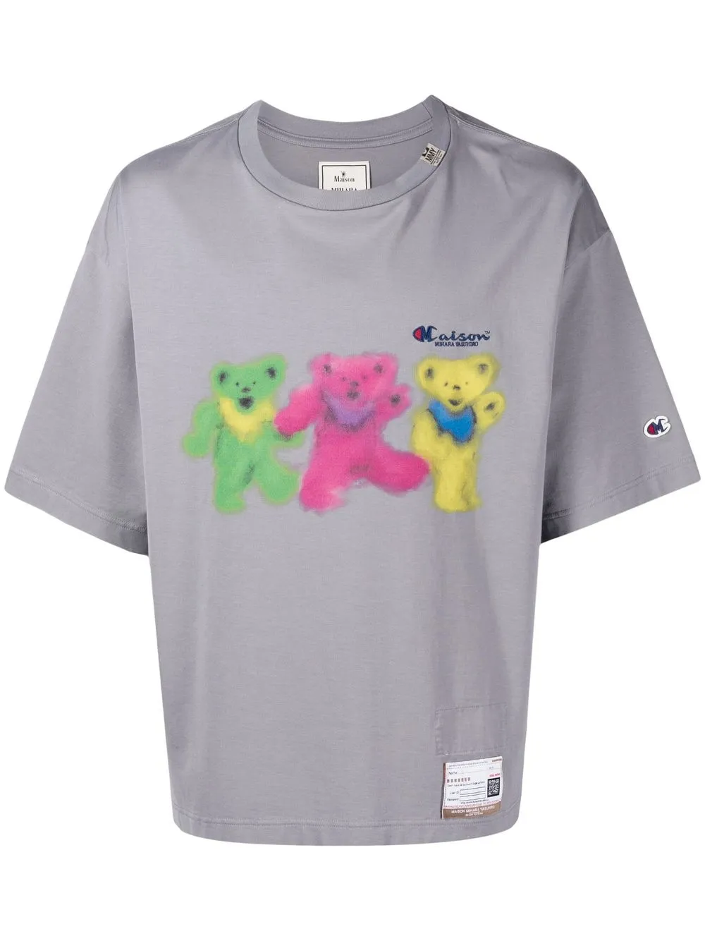 

Maison Mihara Yasuhiro playera con estampado gráfico - Gris