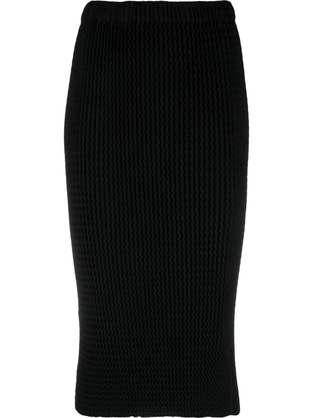 

Issey Miyake falda midi plisada - Negro