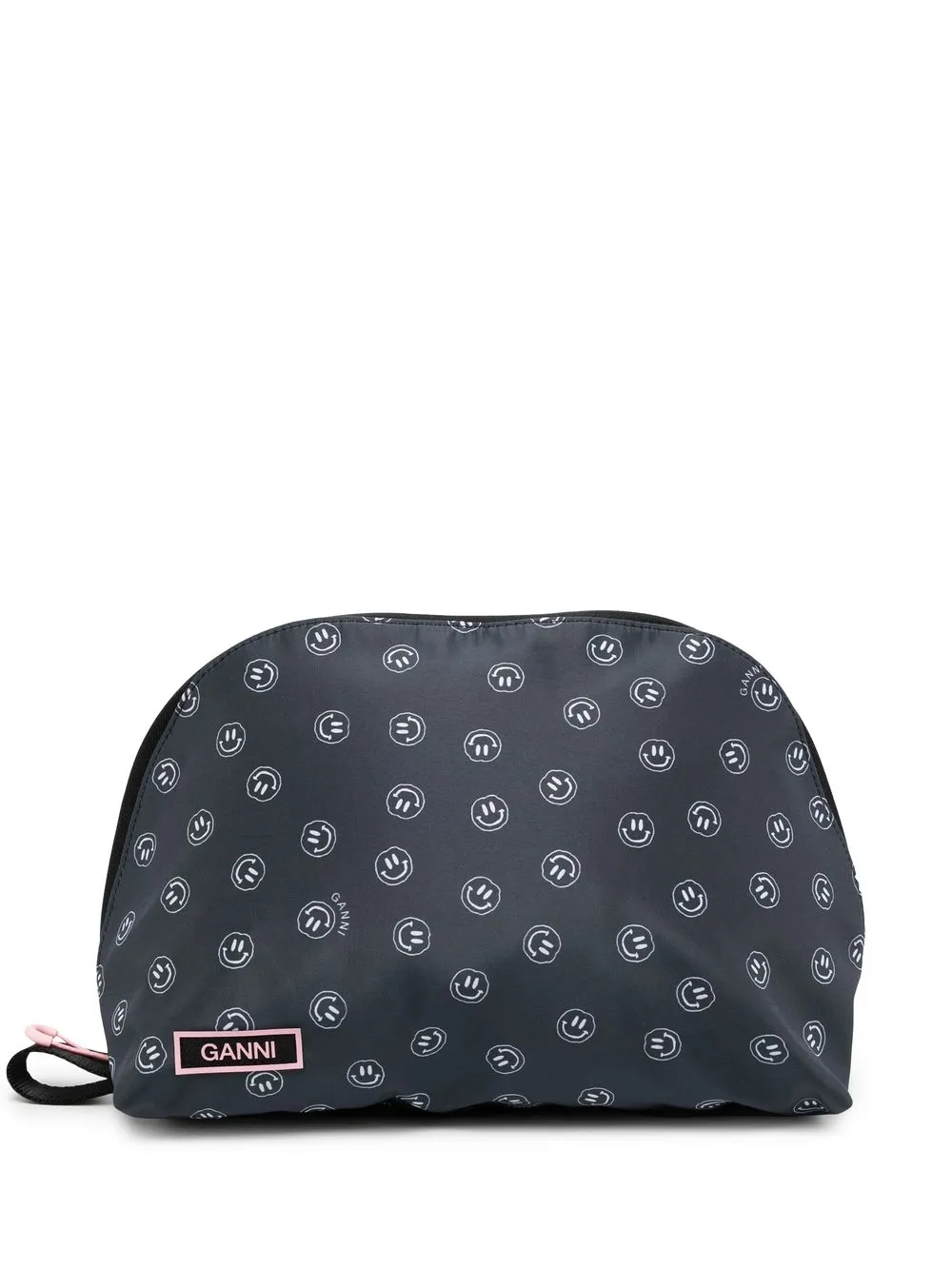 

GANNI smiley-print vanity bag - Grey