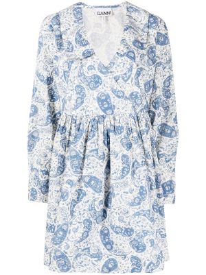 Ganni wrap dress outlet egret