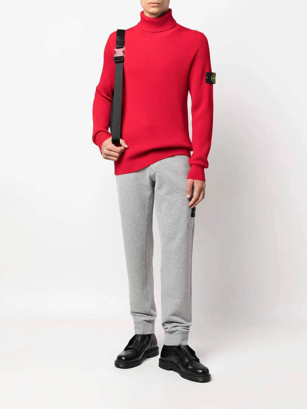 Stone Island Compass-patch roll-neck jumper | Knitted Sweaters | Image 2