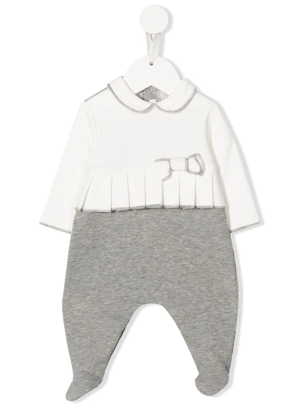 

Il Gufo bow-detail melange pajamas - White