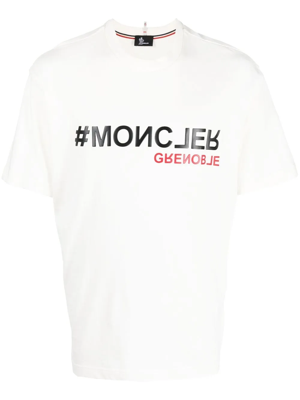 

Moncler Grenoble playera con estampado de hashtag - Blanco