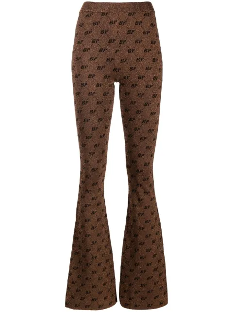 Baum Und Pferdgarten logo-print flared trousers