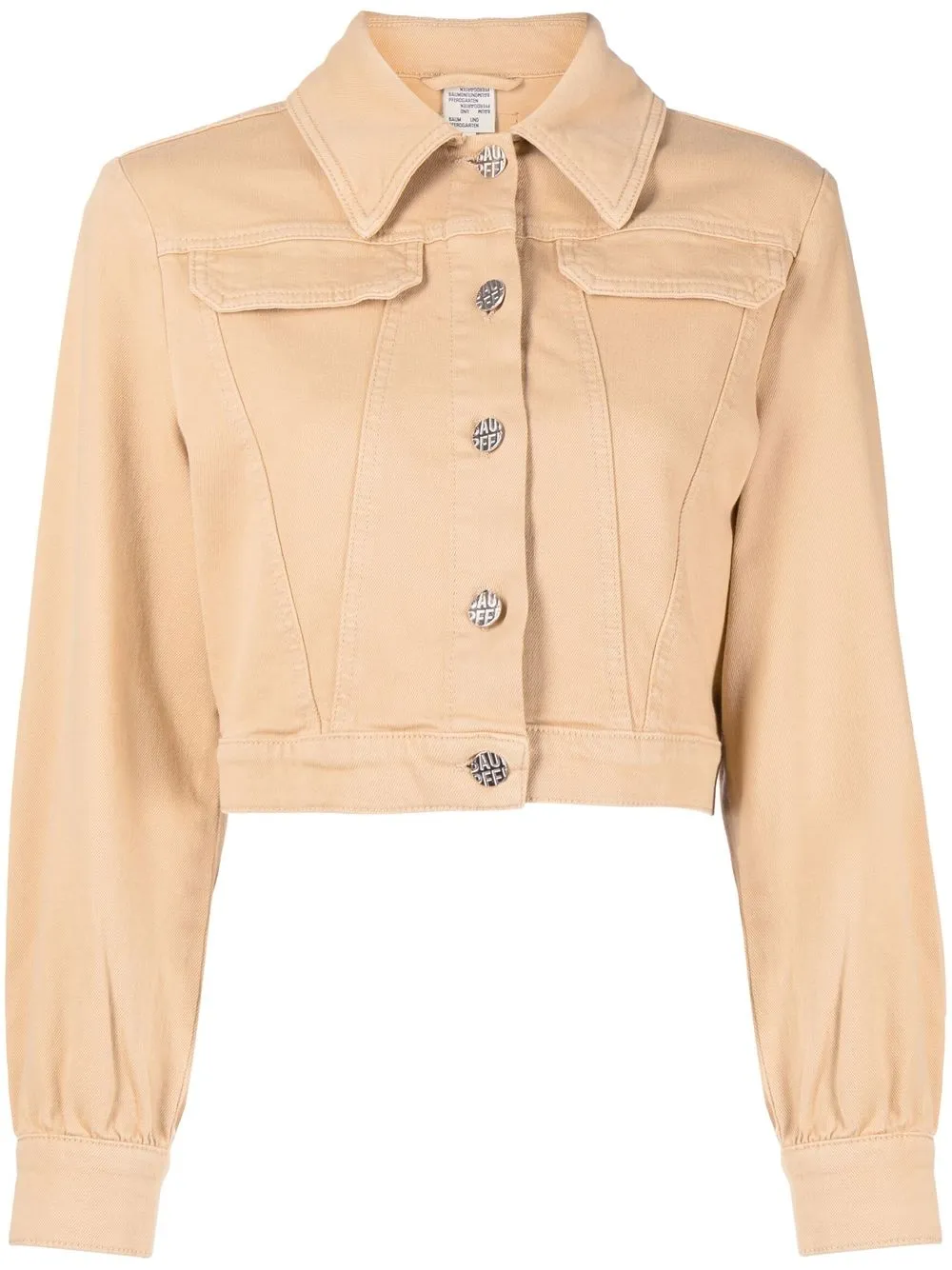 

Baum Und Pferdgarten cropped denim jacket - Brown