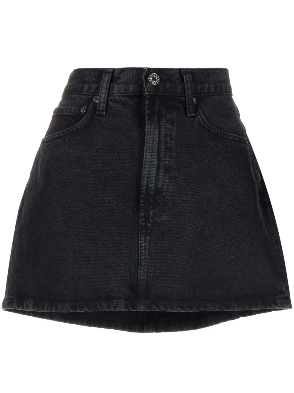 

AGOLDE falda corta de mezclilla - Negro